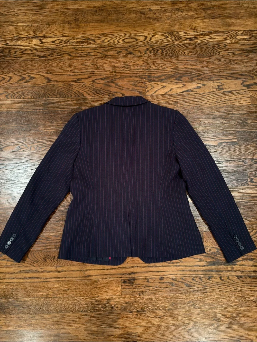 Vintage Liz Claiborne Navy Blazer with Red Pinstripes